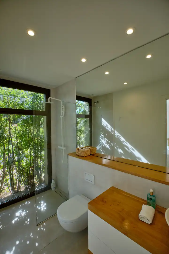 Bathroom of Houses for rent in Mont-ras  with Air Conditioner, Heating and Private garden