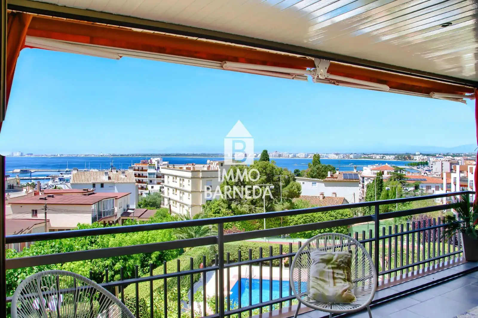 Terrasse von Wohnung zum Verkauf in Roses mit Heizung, Terrasse und Schwimmbad