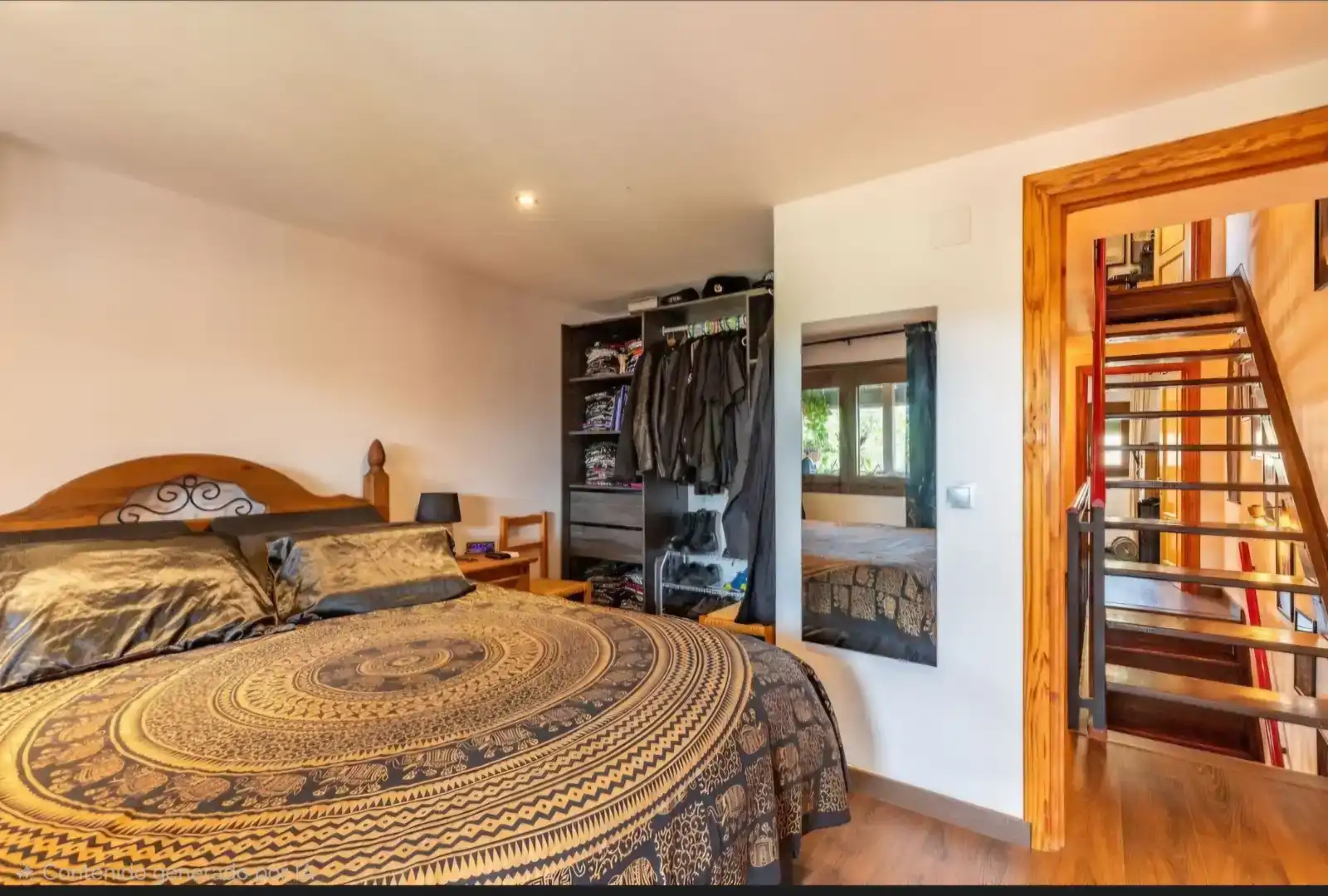 Dormitori de Casa adosada en venda en Valverde de la Vera amb Aire condicionat, Parquet i Moblat
