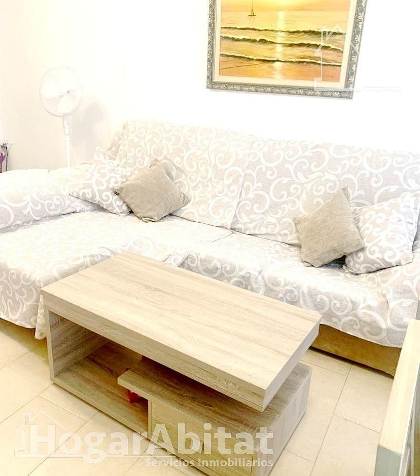 Living room of Flat for sale in Sagunto / Sagunt  with Air Conditioner, Terrace and Furnished