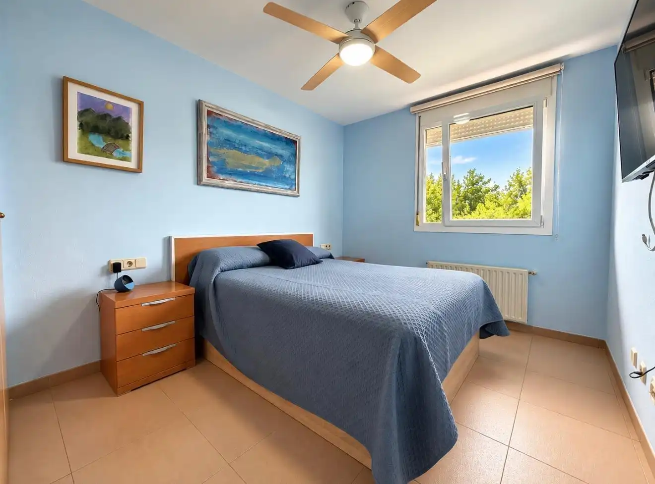 Schlafzimmer von Wohnung zum Verkauf in  Palma de Mallorca mit Klimaanlage, Terrasse und Balkon