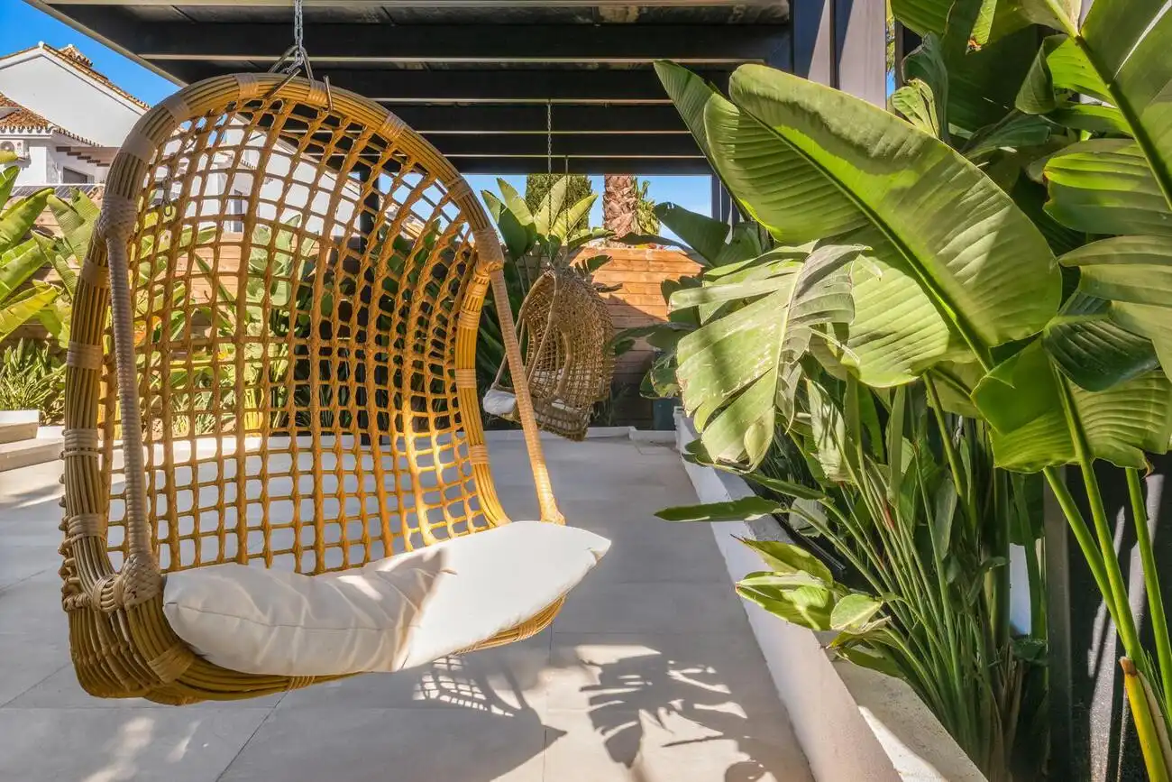 Terraza de Casa o chalet de alquiler en Marbella con Aire acondicionado, Calefacción y Jardín privado