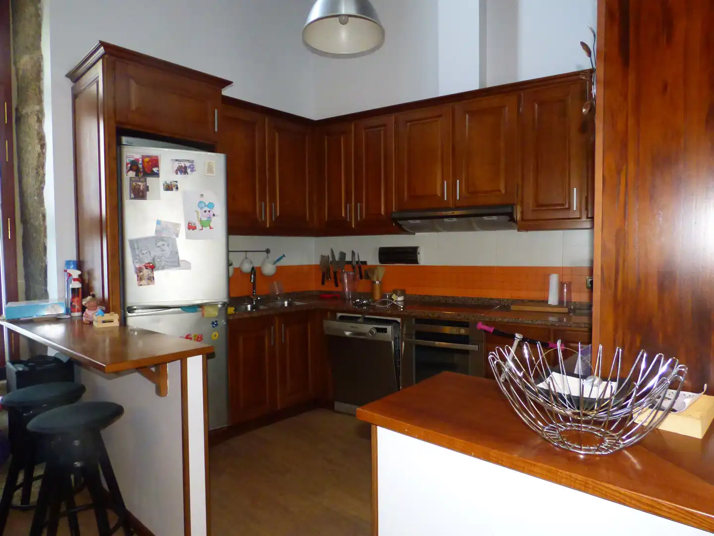 Küche von Haus oder Chalet zum Verkauf in As Neves   mit Privatgarten, Terrasse und Ofen