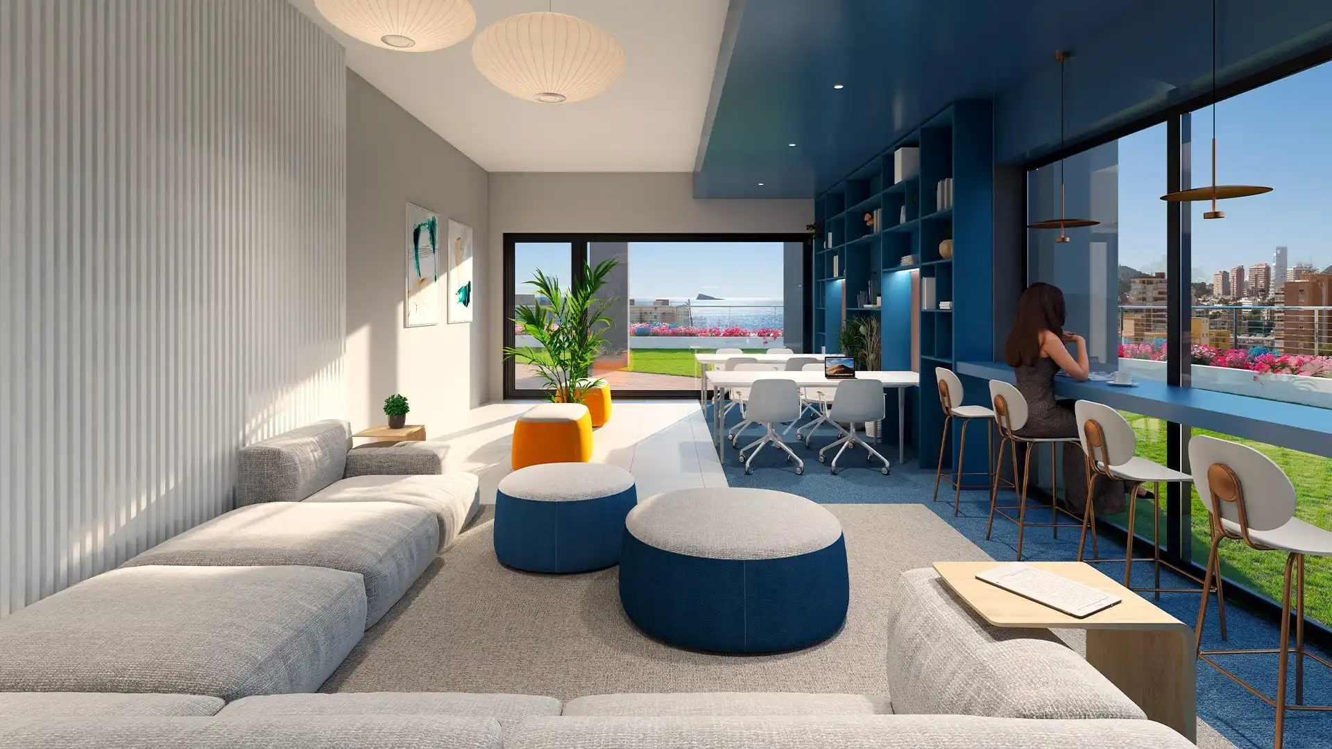 Living room of Flat for sale in Benidorm  with Air Conditioner, Terrace and Swimming Pool