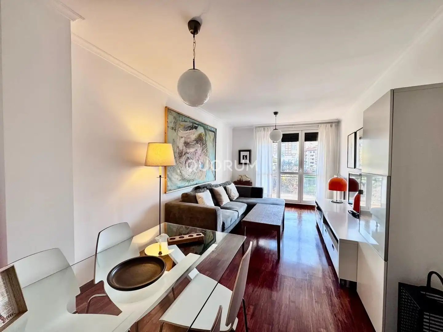 Living room of Flat for rent in Bilbao   with Heating, Terrace and Furnished