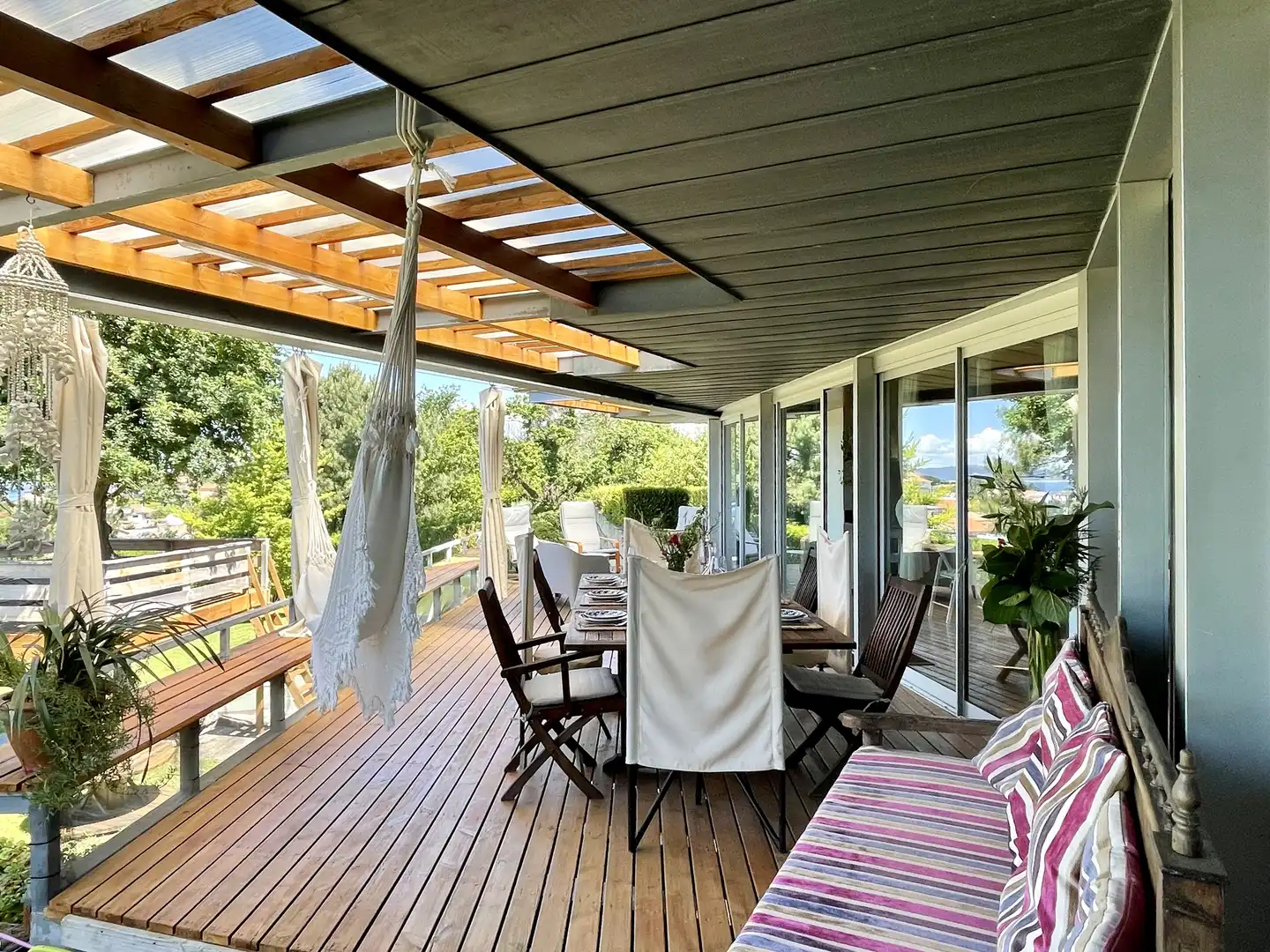Terraza de Casa o chalet de alquiler en Nigrán con Calefacción, Jardín privado y Parquet