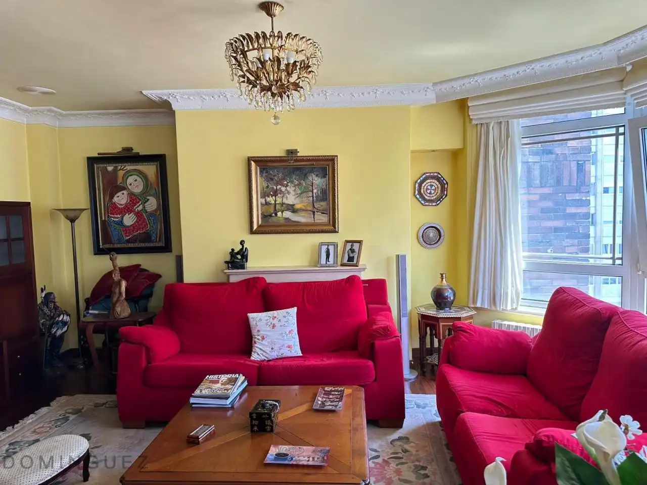 Living room of Flat for sale in Vigo   with Heating, Parquet flooring and Terrace