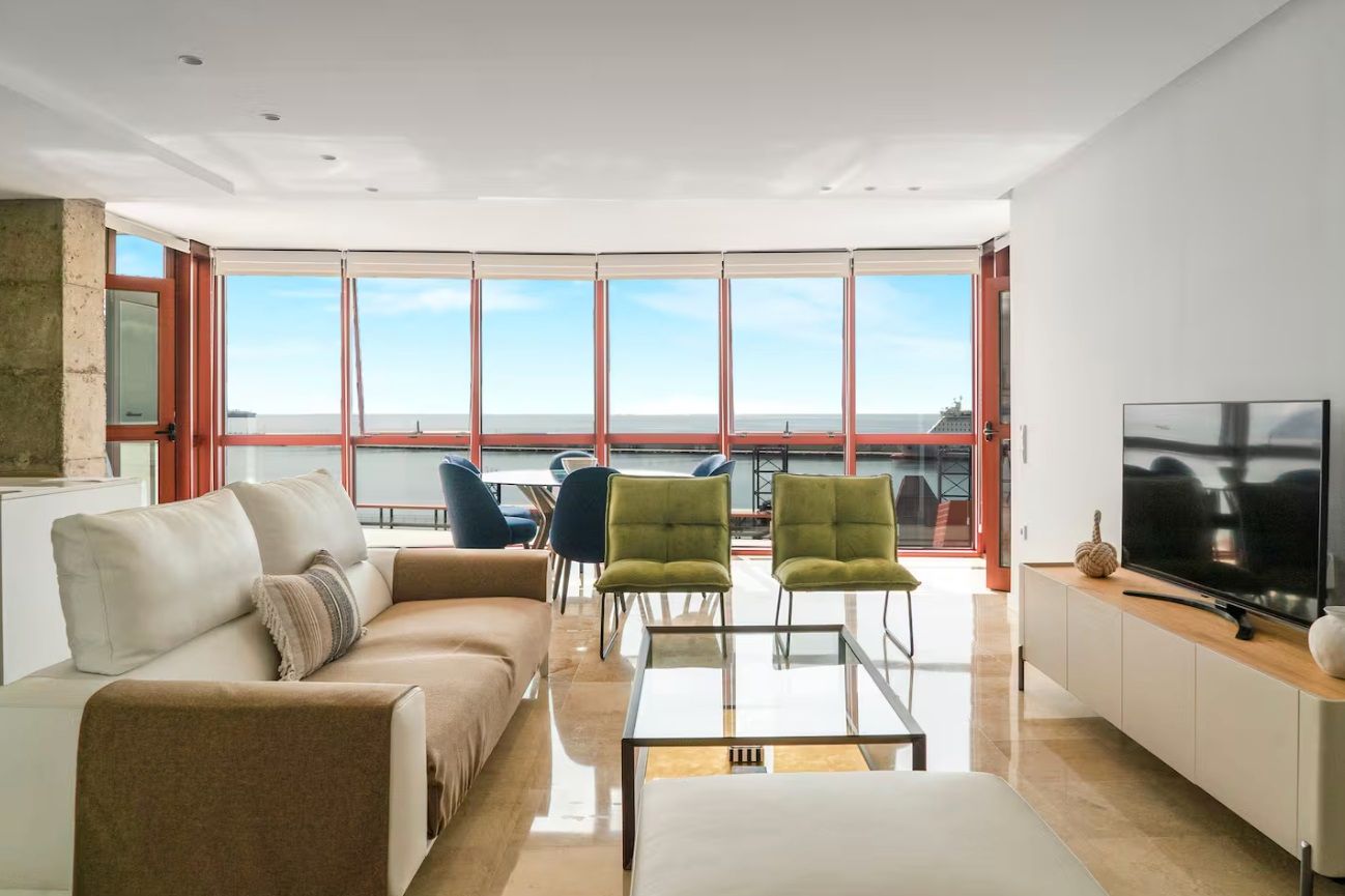 Sala d'estar de Apartament de lloguer en  Santa Cruz de Tenerife Capital amb Aire condicionat, Calefacció i Parquet