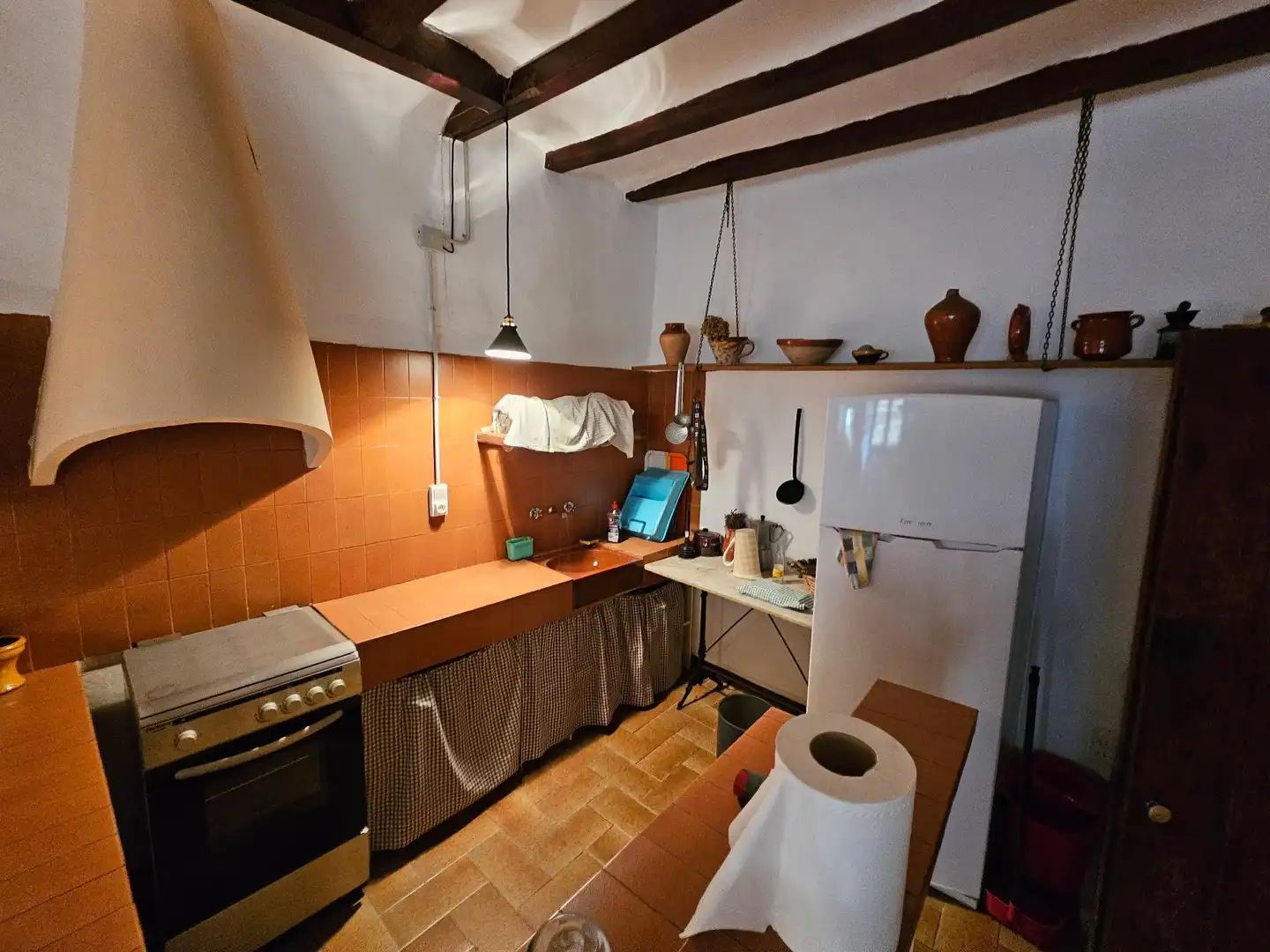 Küche von Einfamilien-Reihenhaus zum Verkauf in Poboleda mit Terrasse, Abstellraum und Balkon