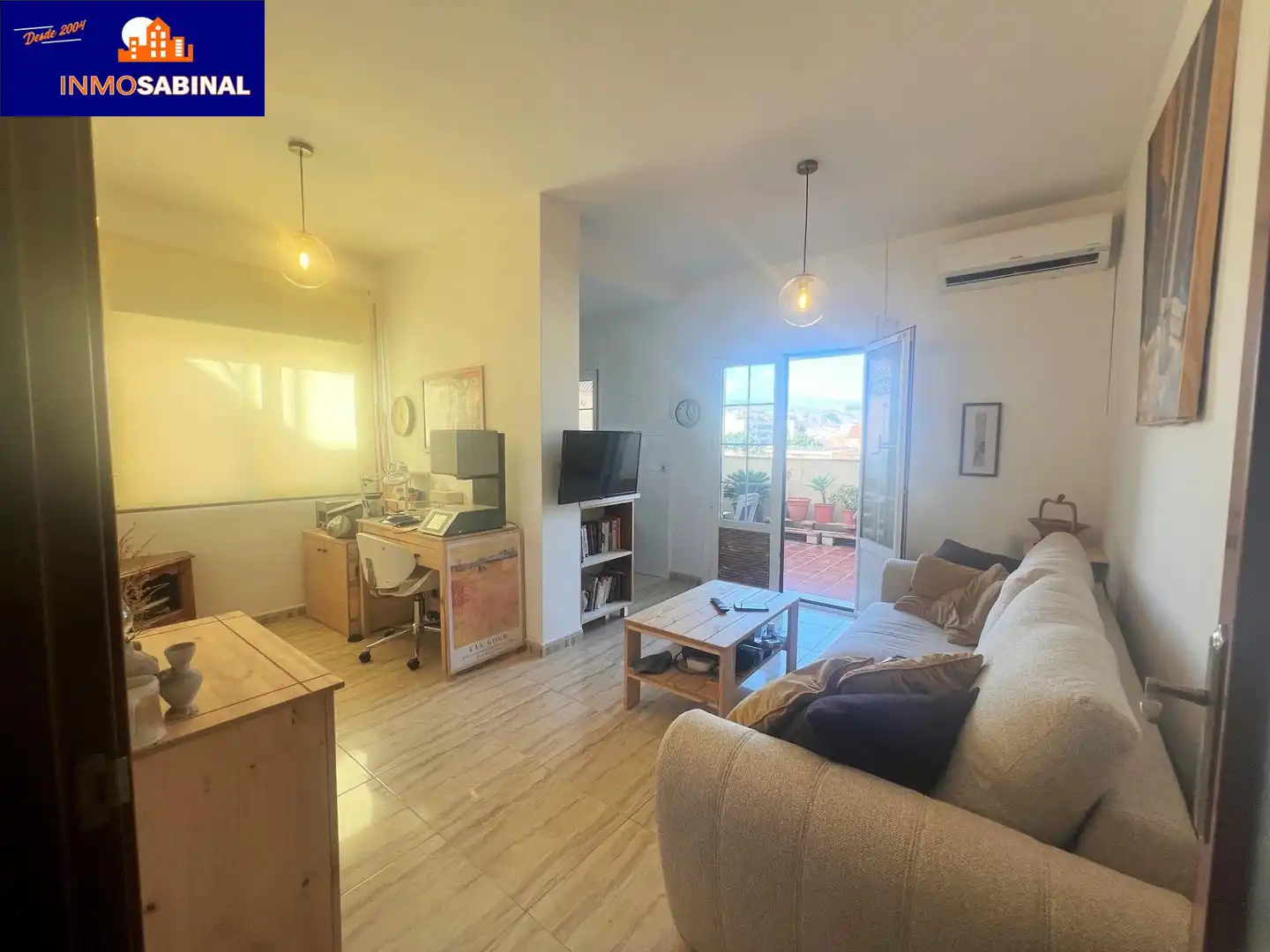 Living room of Attic for sale in Roquetas de Mar ciudad