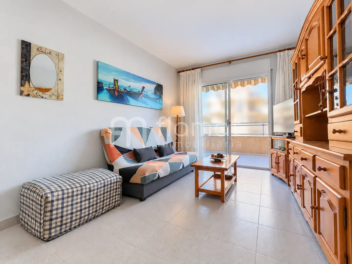 Sala de estar de Piso en venta en Blanes con Terraza y Piscina comunitaria