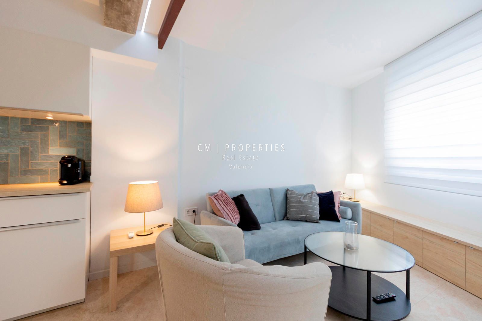 Living room of Flat to rent in  Valencia Capital  with Air Conditioner, Heating and Terrace