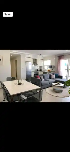 Living room of Flat for rent in Benalmádena  with Air Conditioner, Terrace and Furnished