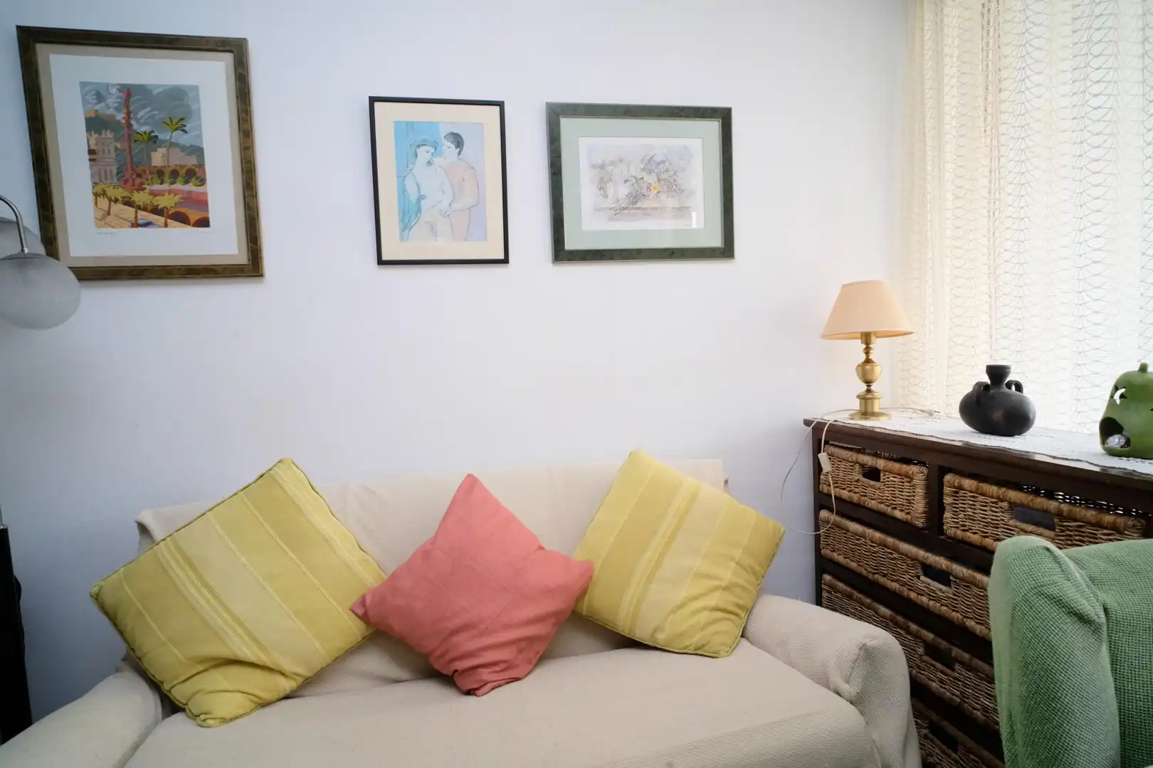Sala de estar de Apartamento de alquiler en Caldes d'Estrac con Calefacción, Jardín privado y Terraza