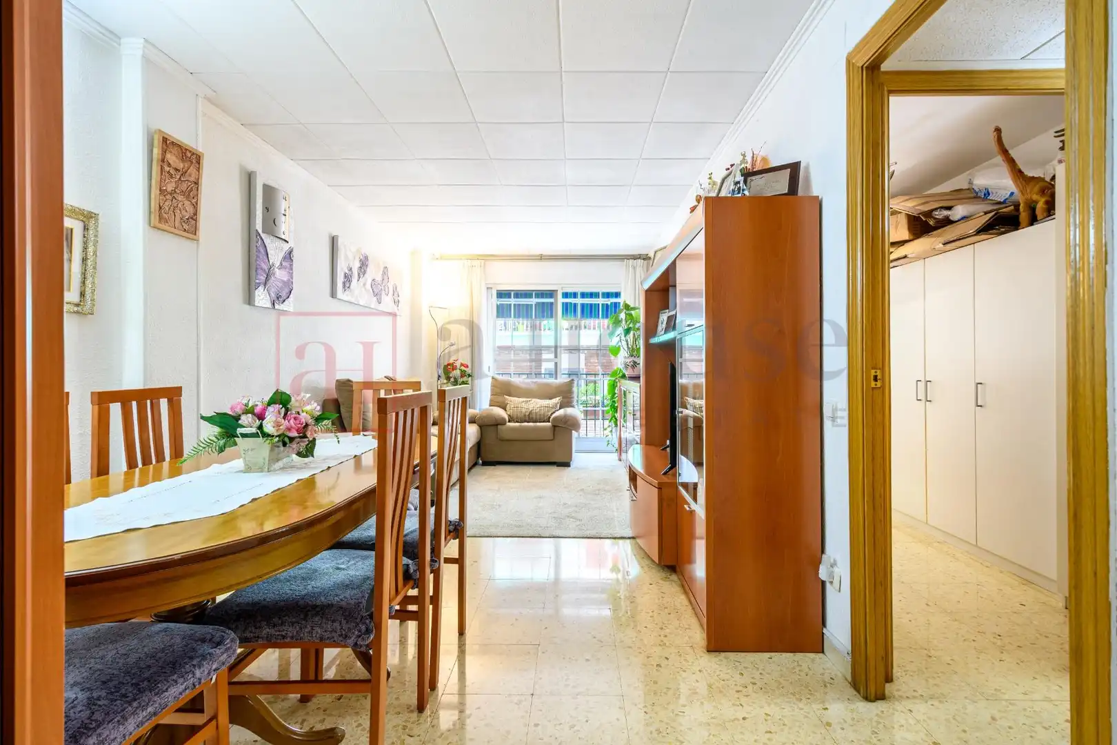 Sala de estar de Piso en venta en  Barcelona Capital con Aire acondicionado, Terraza y Amueblado