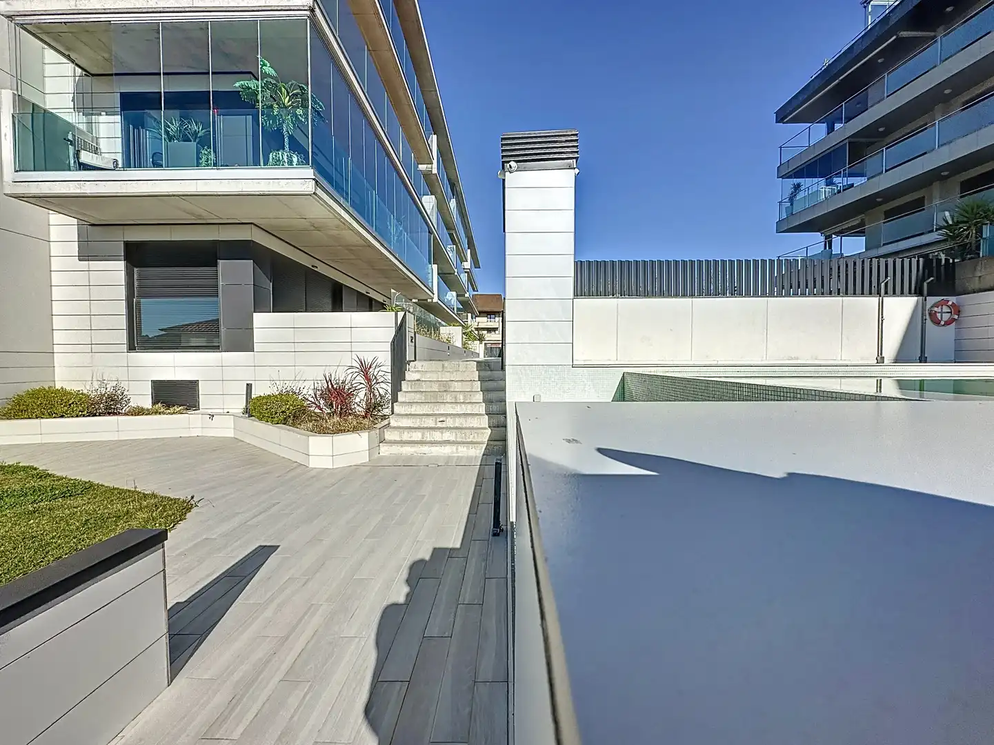 Terrasse von Wohnung zum Verkauf in Sanxenxo mit Heizung, Terrasse und Schwimmbad