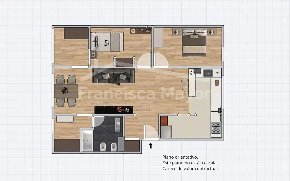 Flat for sale in Valencia  with Air Conditioner and Furnished