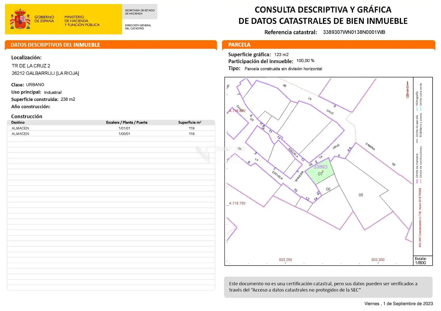 Industrial land for sale in Galbárruli