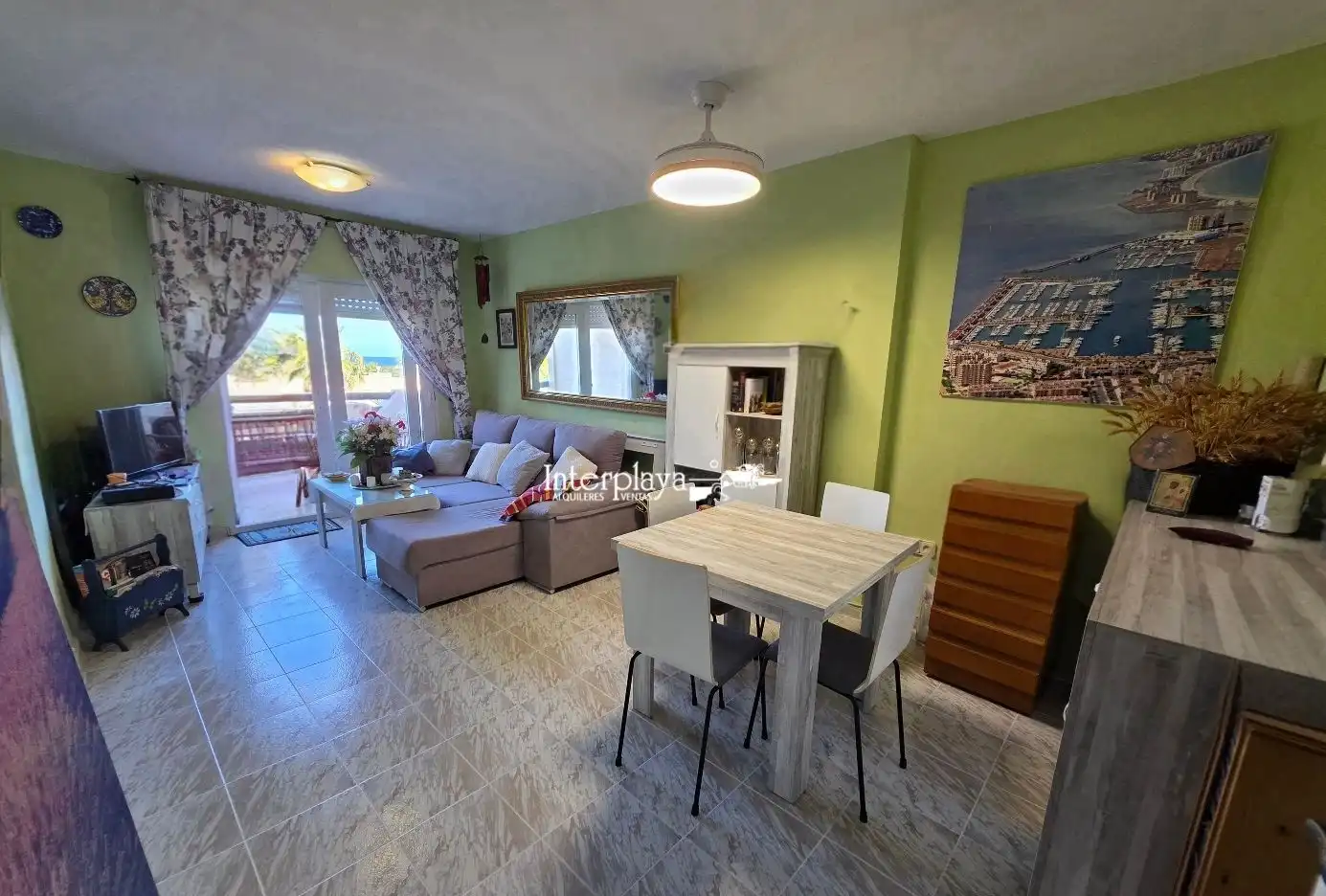 Wohnzimmer von Maisonette zum Verkauf in La Manga del Mar Menor mit Klimaanlage, Möbliert und Gemeinschaftspool