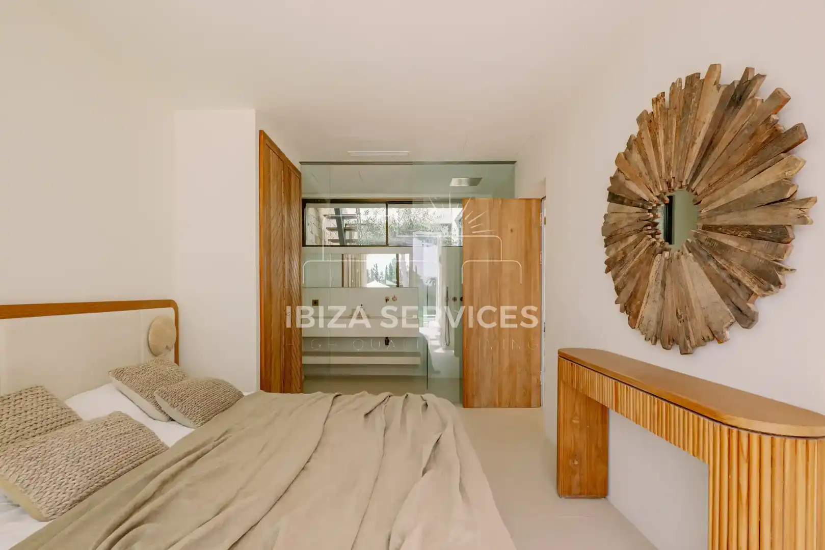 Schlafzimmer von Haus oder Chalet zum Verkauf in Santa Eulària des Riu mit Klimaanlage und Schwimmbad