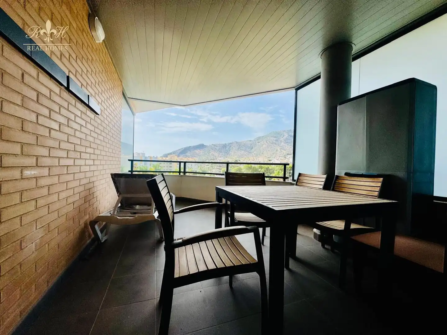 Terrasse von Dachboden zur Miete in L'Alfàs del Pi mit Klimaanlage, Terrasse und Schwimmbad