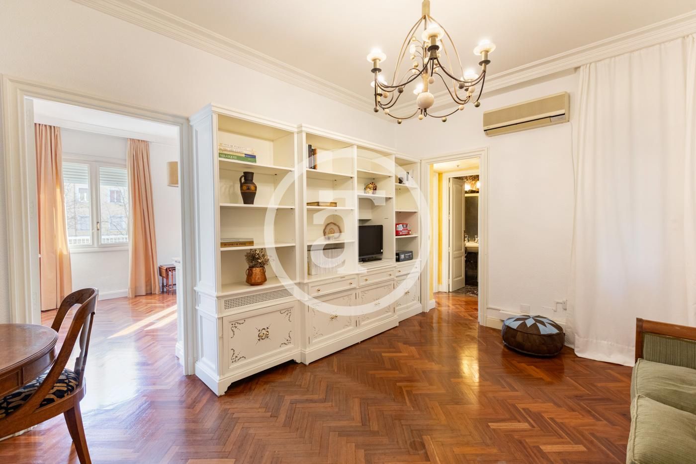 Living room of Flat for rent in  Madrid Capital  with Air Conditioner, Heating and Furnished
