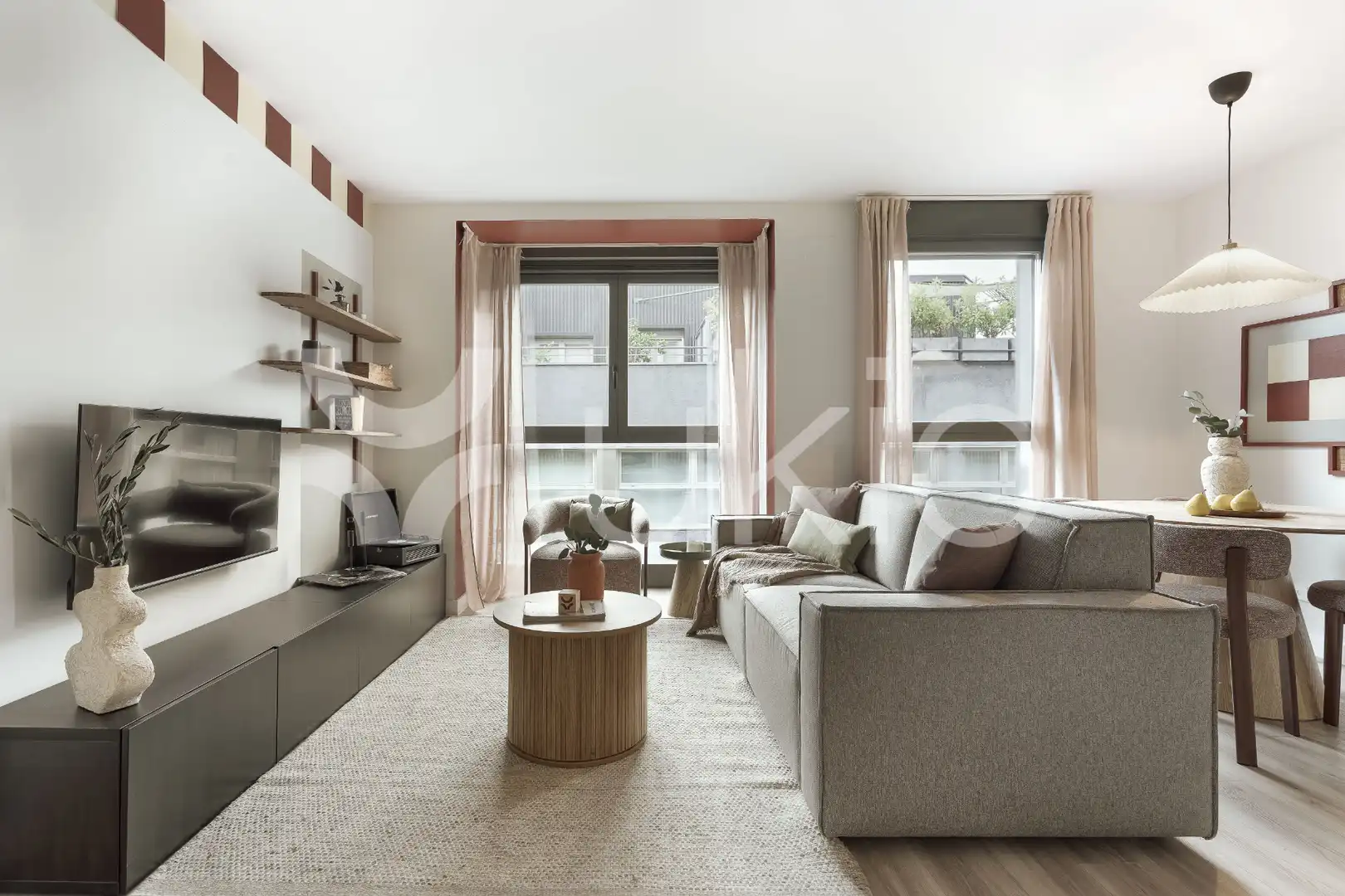 Wohnzimmer von Wohnungen zur Miete in Madrid mit Heizung, Möbliert und Ofen