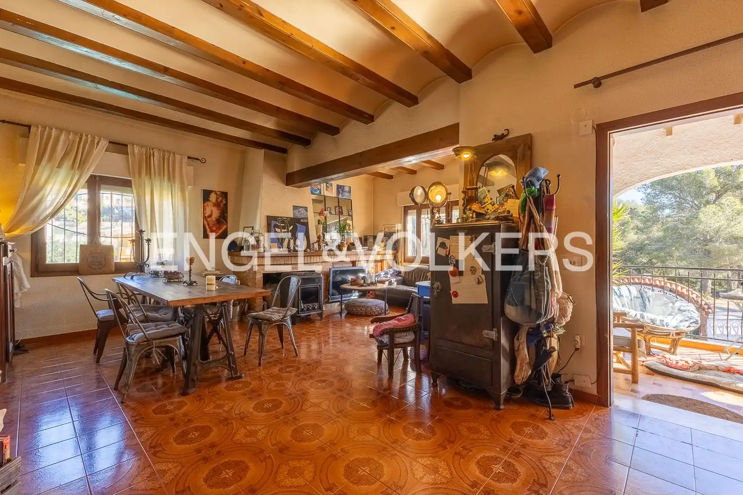 Comedor de Casa o chalet en venta en La Font d'en Carròs con Aire acondicionado, Calefacción y Jardín privado