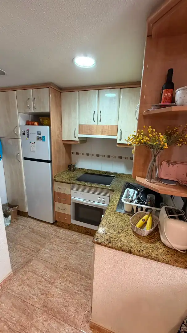 Kitchen of Flat for rent in Valencia  with Air Conditioner, Heating and Terrace