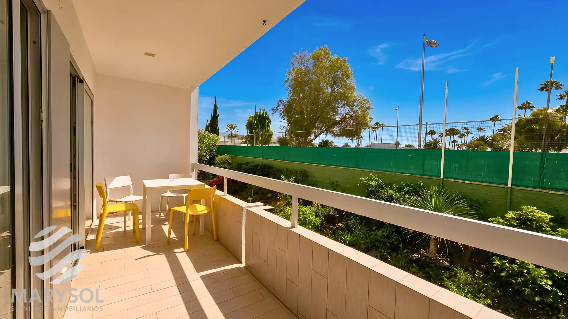 Terraza de Apartamento de alquiler en San Bartolomé de Tirajana con Terraza, Amueblado y Lavadora