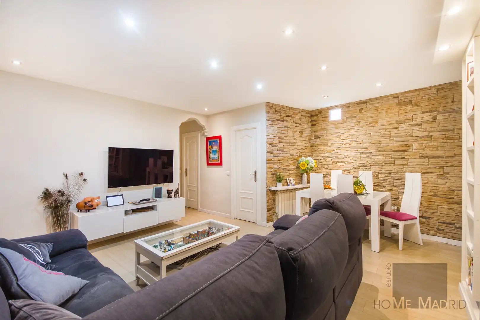 Wohnzimmer von Wohnung zum Verkauf in Madrid mit Klimaanlage und Heizung