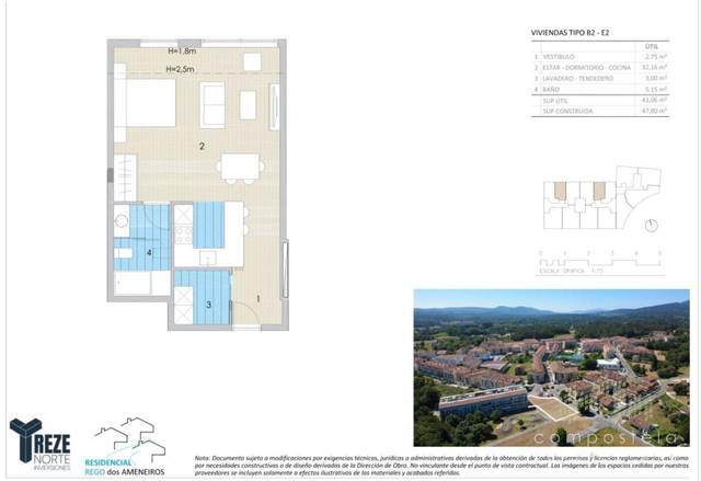 Ático en Venta en Pedregal, Residencial 'Rego Dos Ameneiros' en Bertamirans