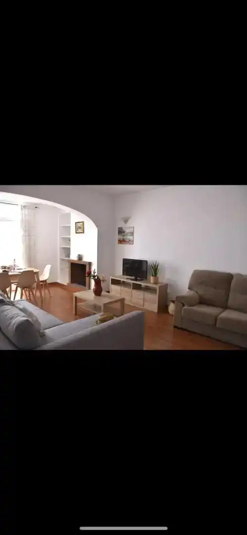 Living room of Flat for rent in Nerja  with Air Conditioner, Private garden and Swimming Pool