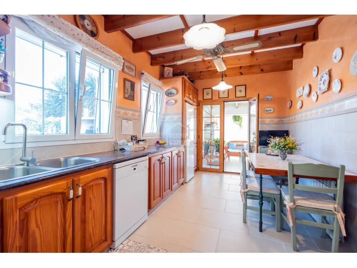 Kitchen of Houses for sale in Sant Lluís  with Heating, Terrace and Swimming Pool
