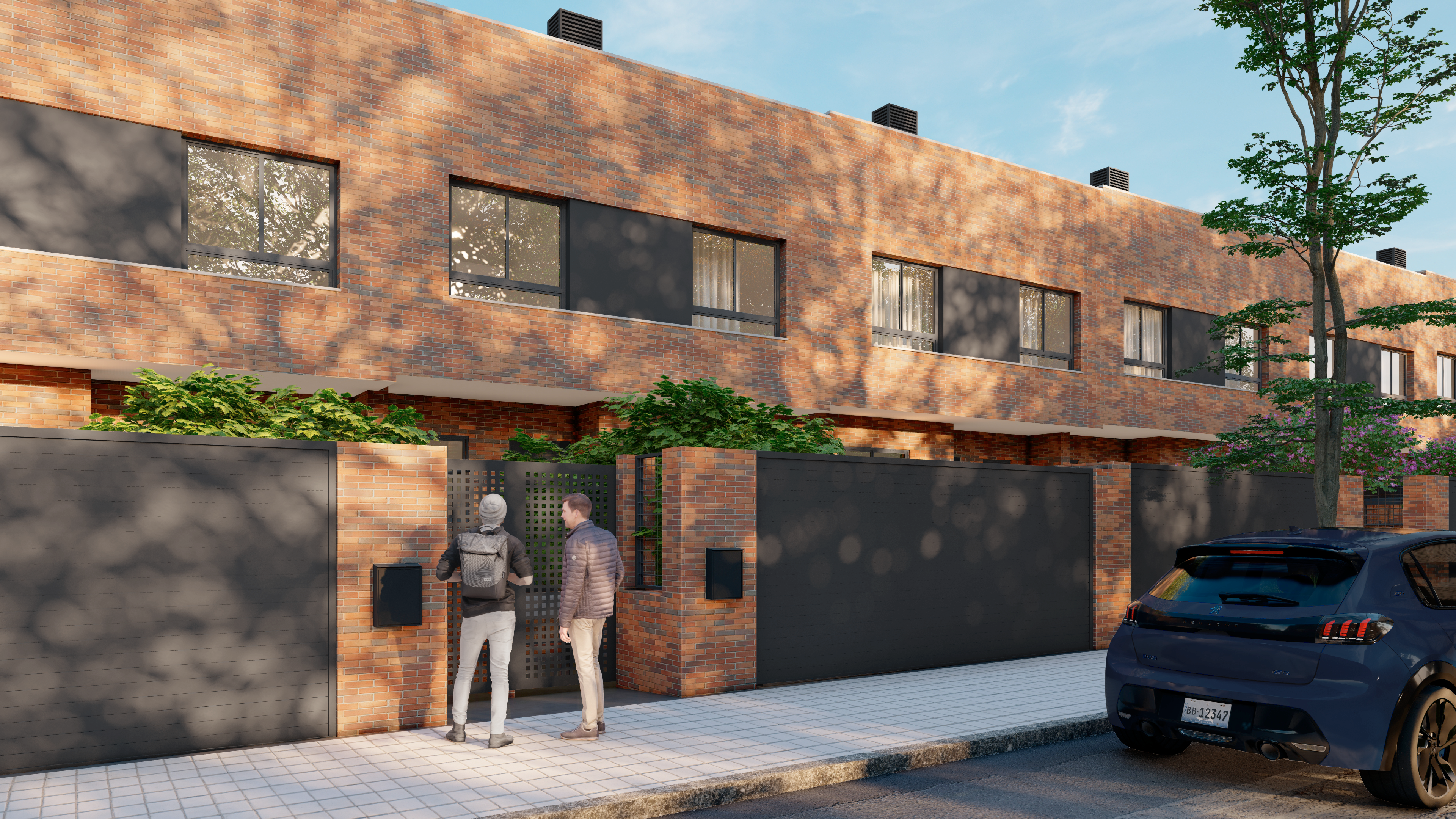 Exterior view of Single-family semi-detached for sale in Móstoles  with Air Conditioner, Heating and Storage room