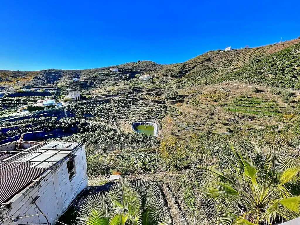 Vista exterior de Finca rústica en venta en Macharaviaya con Jardín privado, Terraza y Amueblado