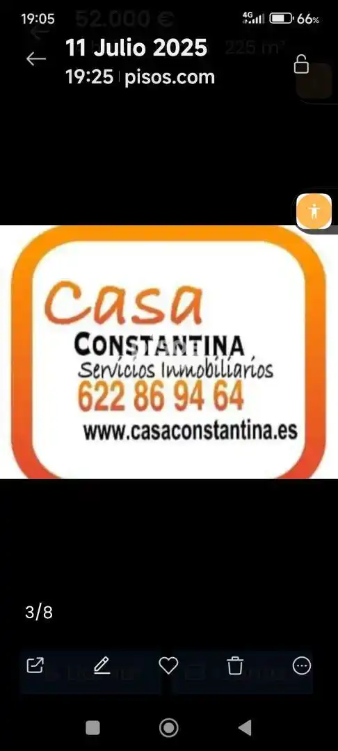 Vista exterior de Casa adosada en venda en Constantina amb Parquet, Moblat i Rentadora