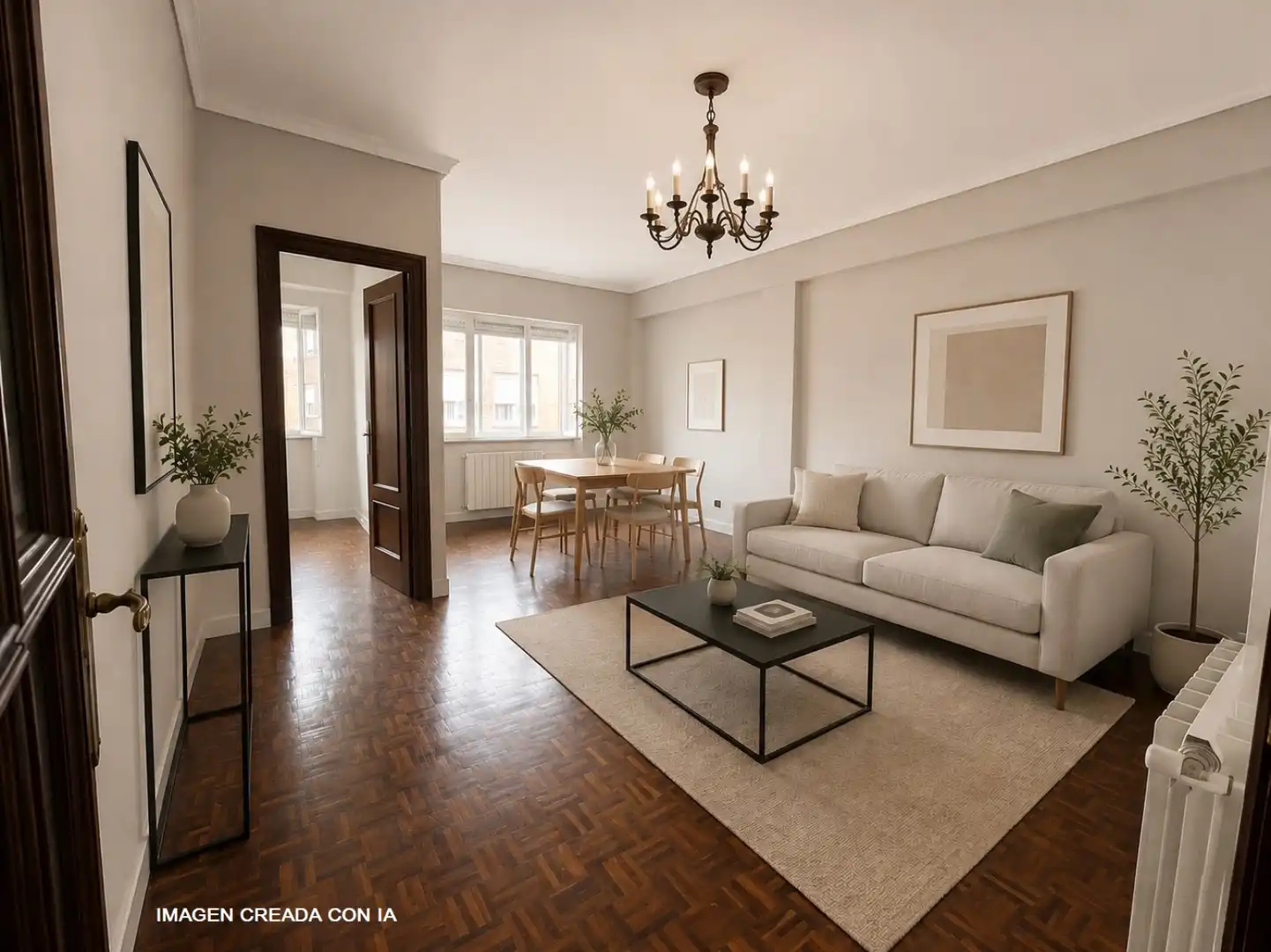 Wohnzimmer von Wohnung zum Verkauf in Torrelavega  mit Heizung, Parkett und Abstellraum