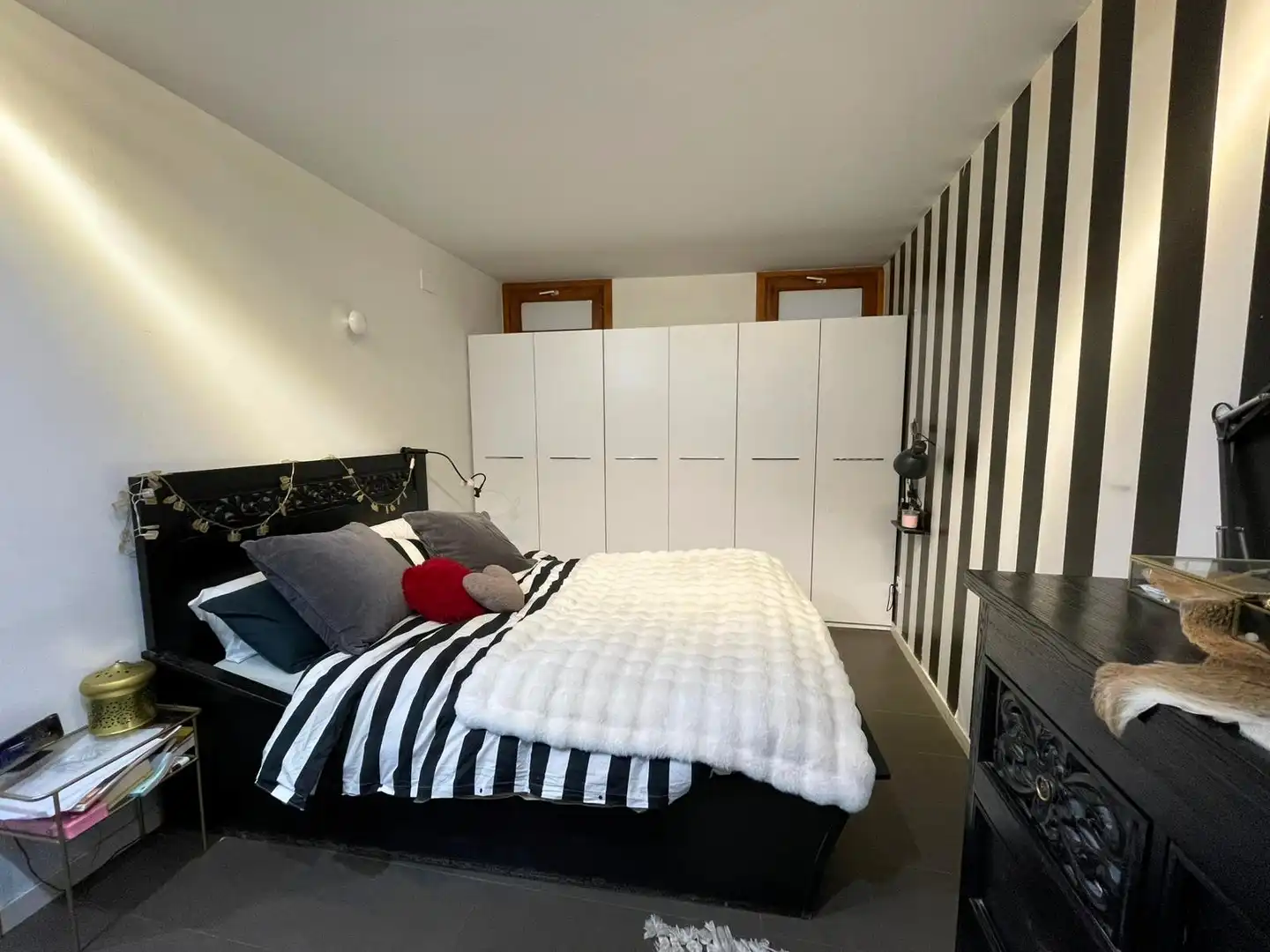 Schlafzimmer von Wohnung zum Verkauf in Moià mit Heizung, Privatgarten und Ofen