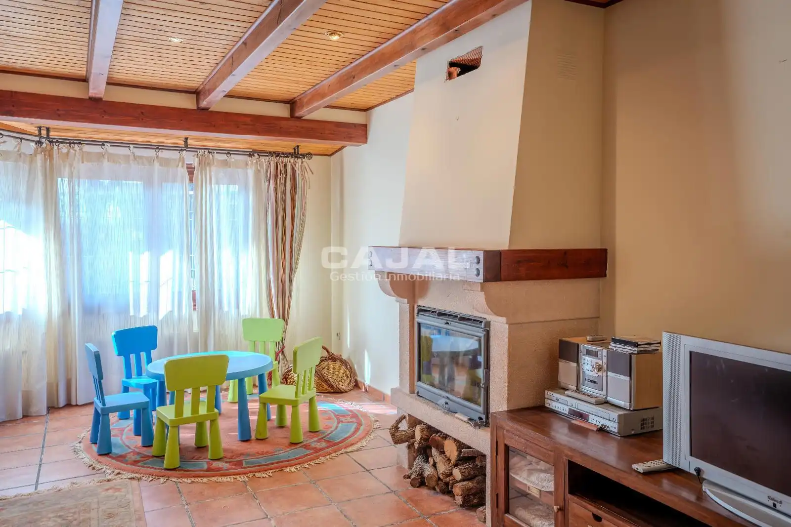 Living room of Detached homes for sale in Riaza  with Heating, Storage room and Swimming Pool