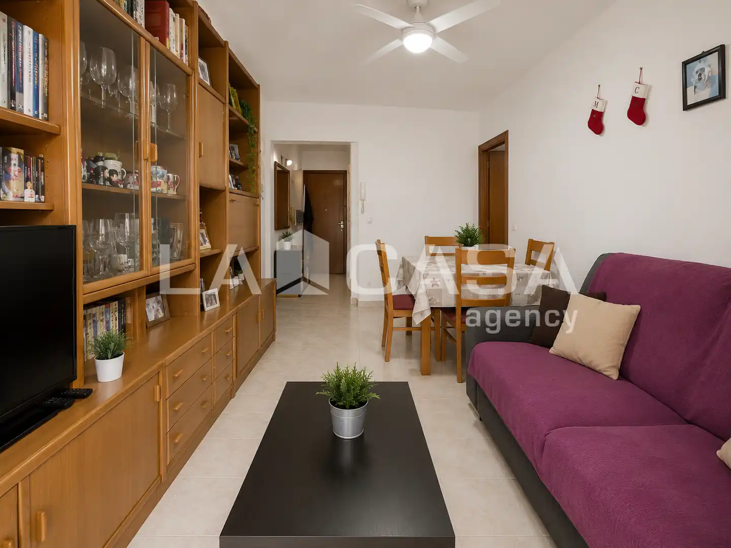 Wohnzimmer von Wohnung zum Verkauf in Santa Coloma de Gramenet mit Heizung und Balkon