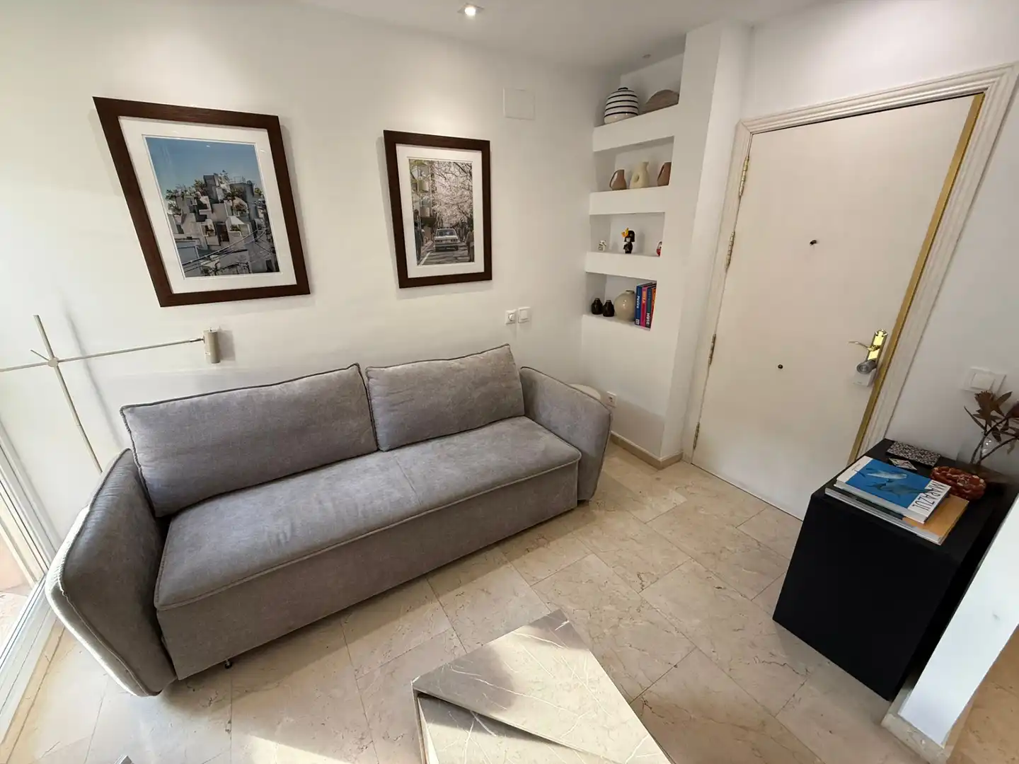Sala d'estar de Apartament de lloguer en Madrid amb Calefacció, Moblat i Forn