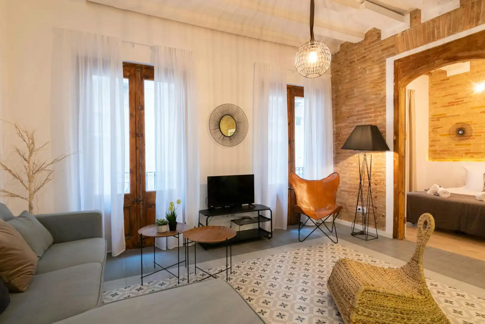 Sala d'estar de Pis de lloguer en Barcelona amb Aire condicionat, Calefacció i Moblat