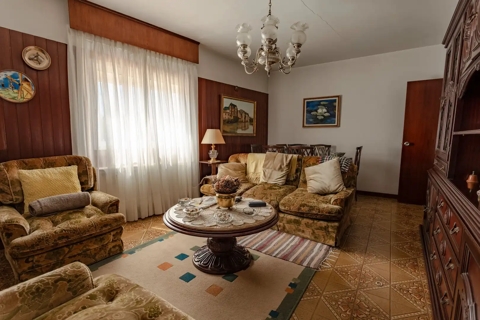 Sala de estar de Casa o chalet en venta en Vigo  con Calefacción, Jardín privado y Parquet