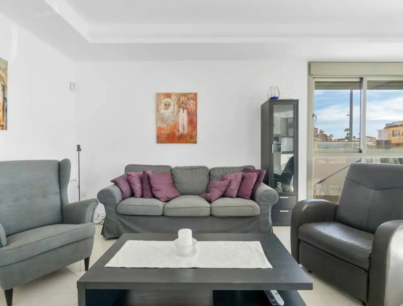 Sala de estar de Casa o chalet en venta en Rojales con Parquet, Piscina y Amueblado