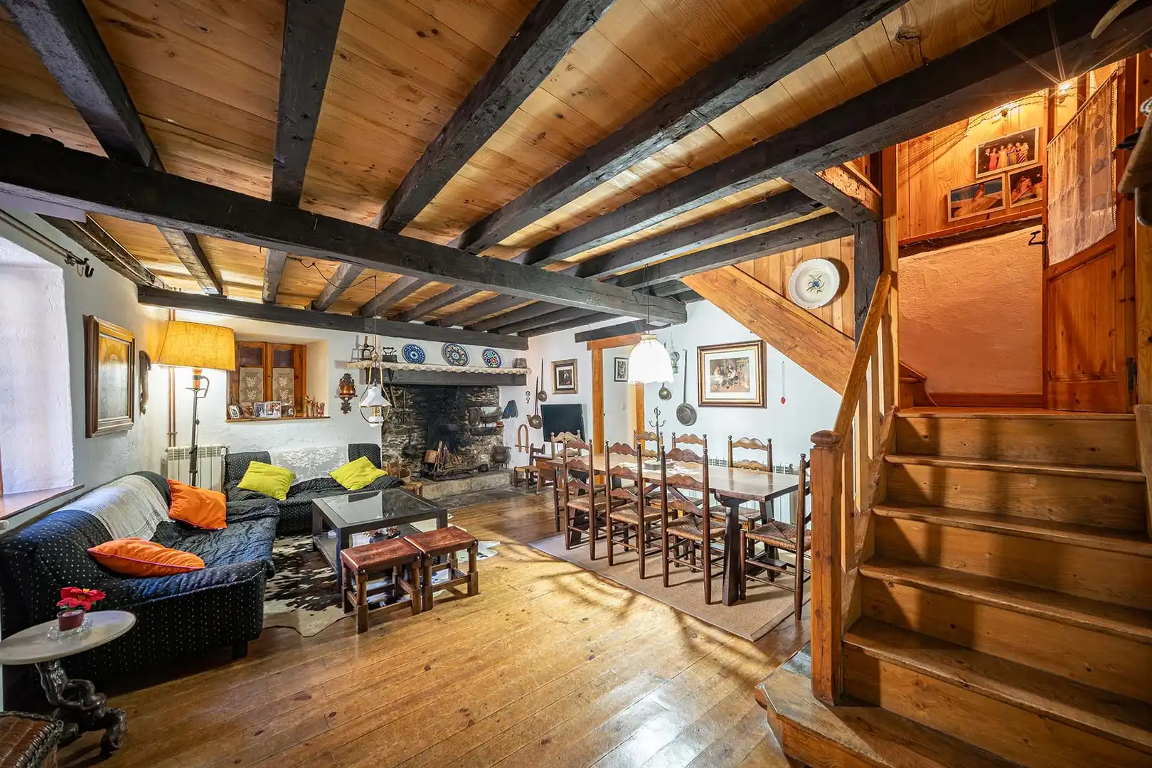 Dining room of Detached homes for sale in Naut Aran  with Heating, Parquet flooring and Furnished