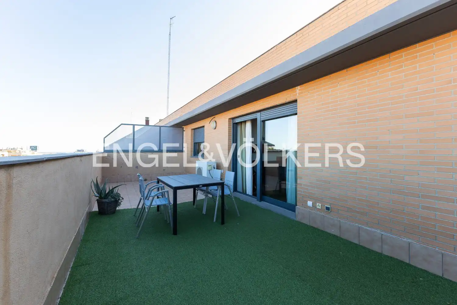 Terrasse von Dachboden zur Miete in Valencia mit Klimaanlage, Heizung und Parkett