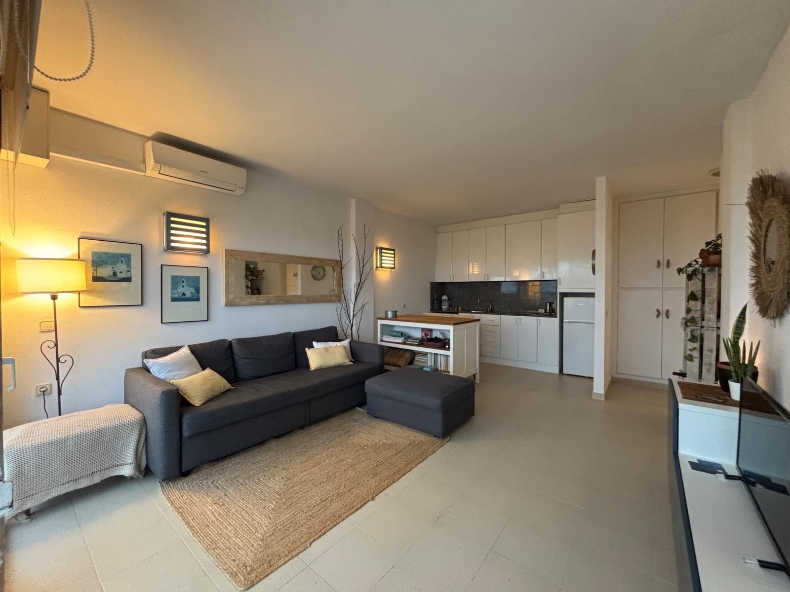 Sala d'estar de Apartament en venda en Es Mercadal amb Aire condicionat, Calefacció i Jardí privat