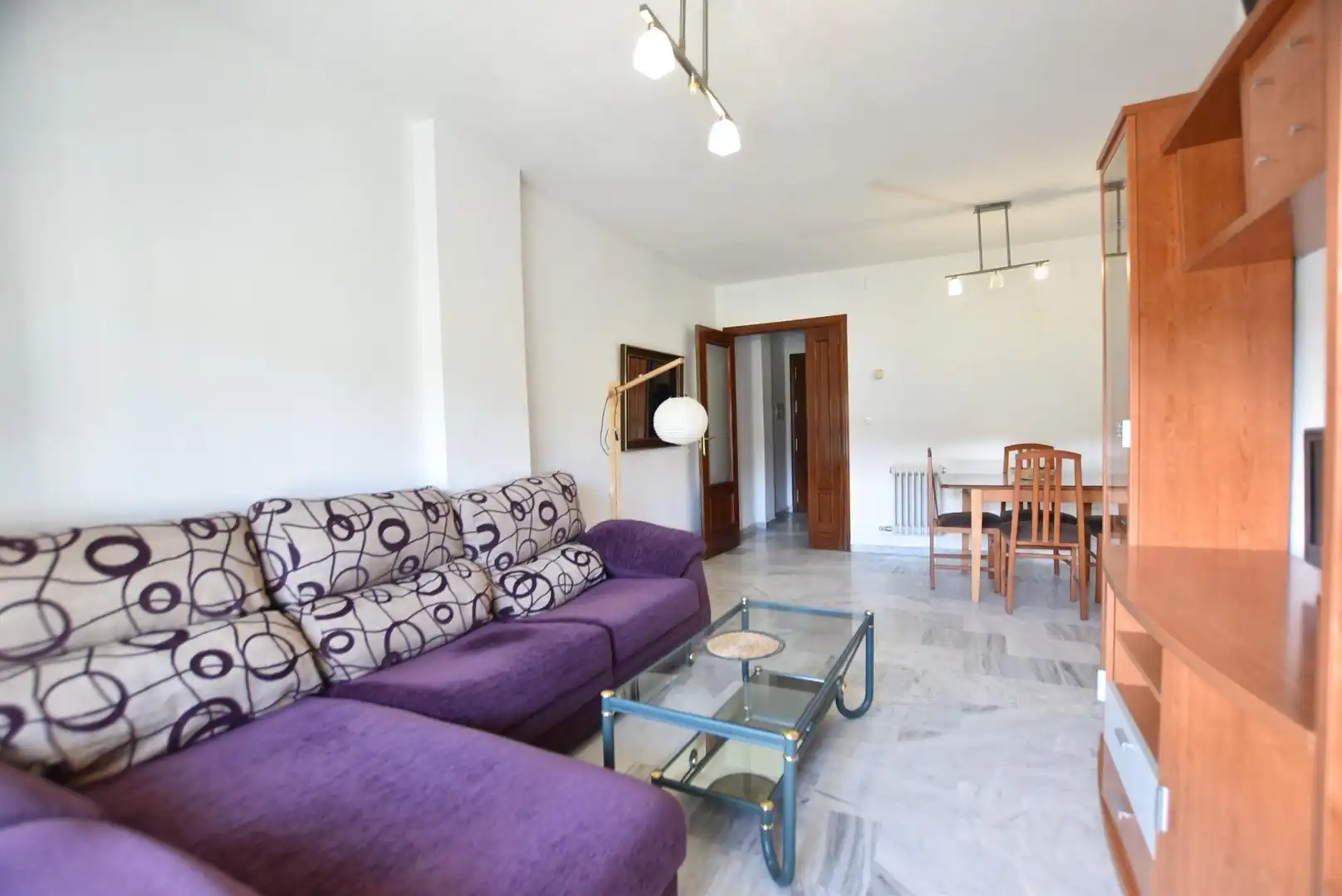 Wohnzimmer von Wohnung zur Miete in Granada mit Heizung, Möbliert und Balkon