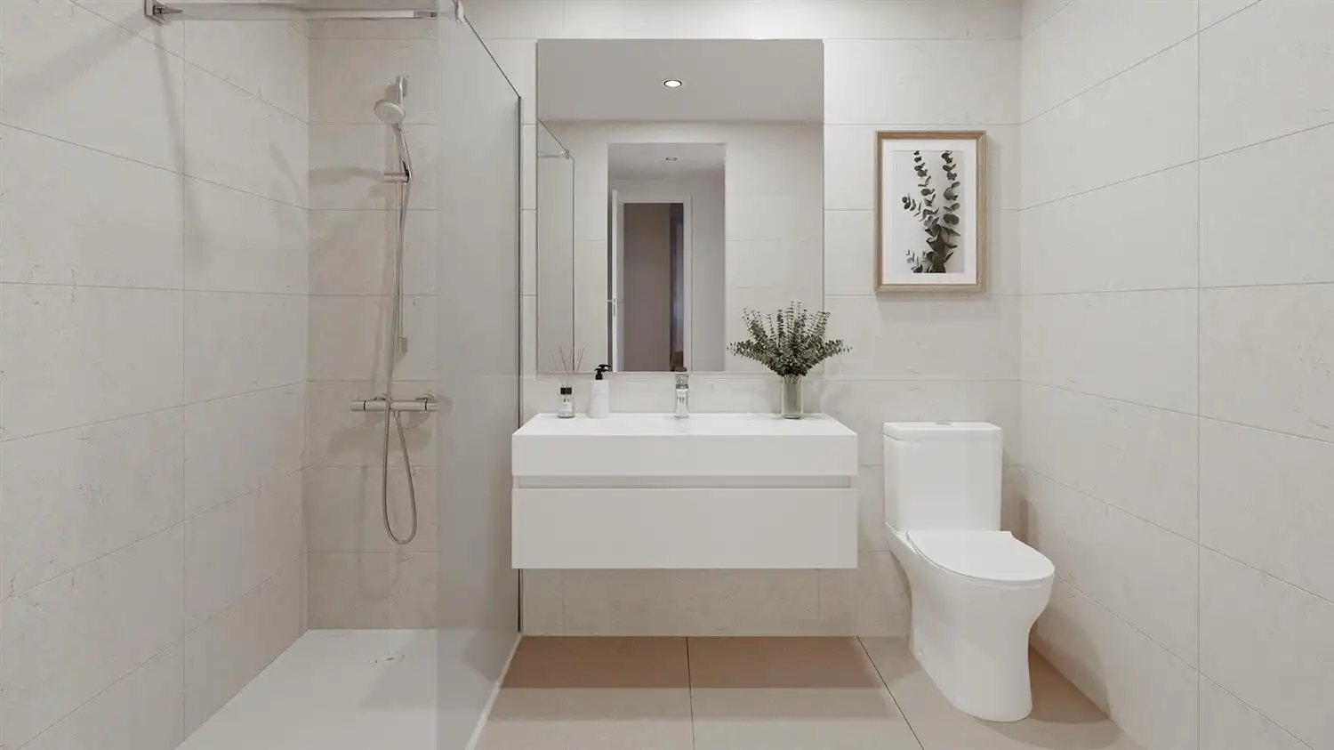 Badezimmer von Erdgeschoss zum Verkauf in Calvià mit Klimaanlage, Privatgarten und Terrasse